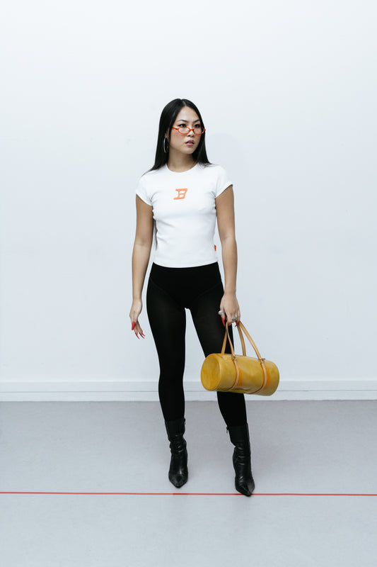 FFU Baby Tee Top in White