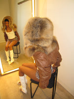 TAWNY Brown Crop Moto Jacket