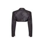 FLINT Black Crop Moto Jacket