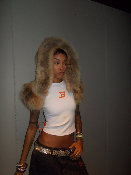 FFU Baby Tee Top in White