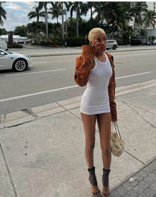 AMBER Crop Moto Jacket