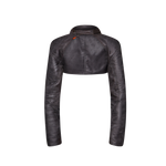 FLINT Black Crop Moto Jacket