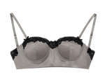 SELLA Padded Lace Bra Top in Grey