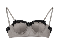 SELLA Padded Lace Bra Top in Grey