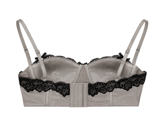 SELLA Padded Lace Bra Top in Grey